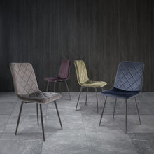 Load image into Gallery viewer, Bianca Deep Blue Velvet Dining Chair
