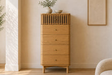 Load image into Gallery viewer, Solano 5 Drawer Tallboy - Natural
