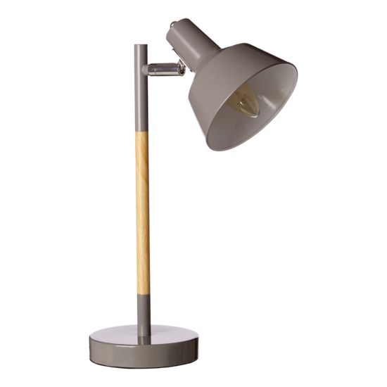 Baltic Grey/Wood Table Lamp