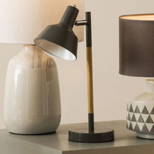 Load image into Gallery viewer, Baltic Grey/Wood Table Lamp
