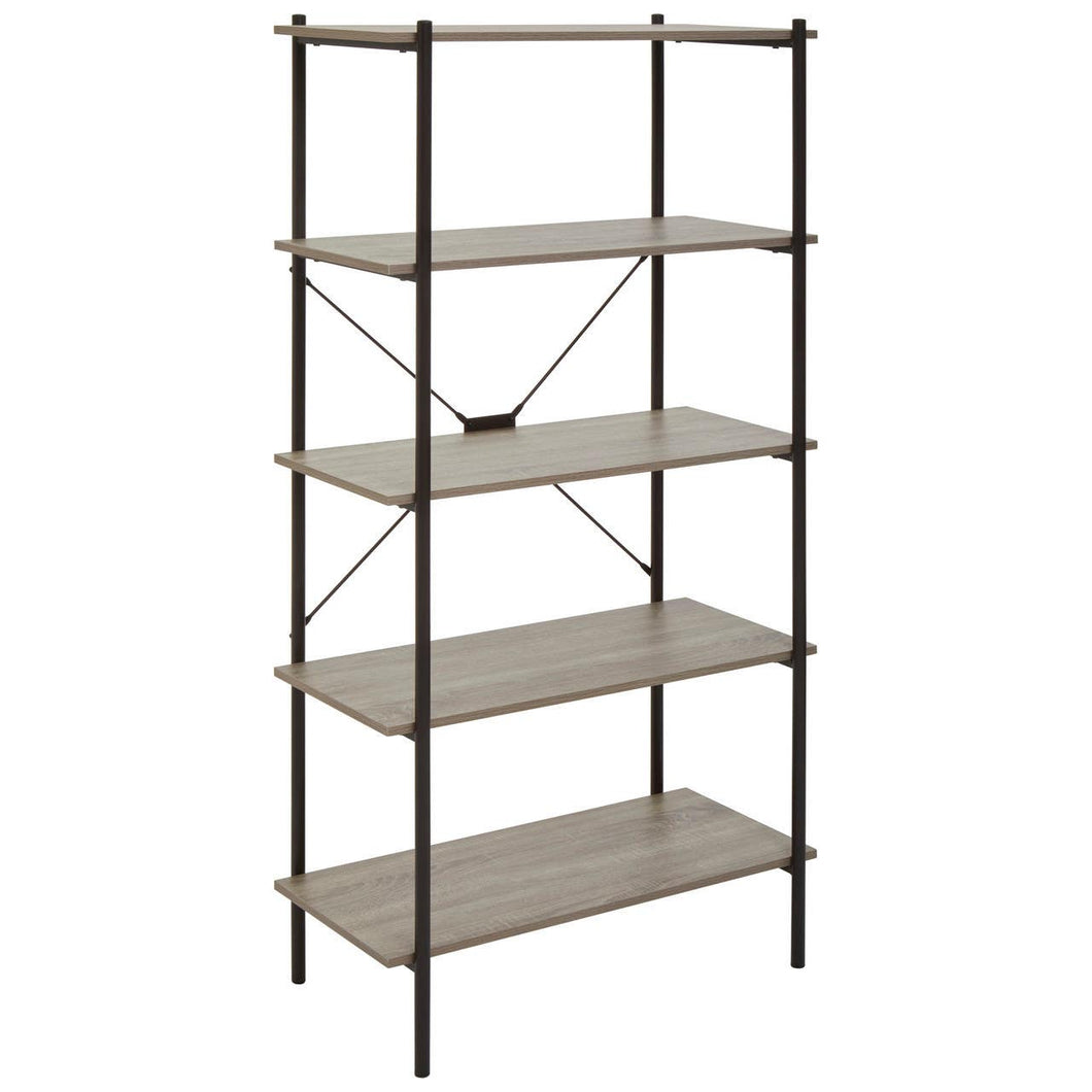 Bentley 5 Tier Shelf Unit - Grey Oak