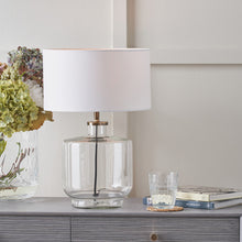 Load image into Gallery viewer, Janus Clear Glass Pistachio Table Lamp
