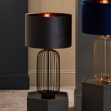 Load image into Gallery viewer, Shirlow Tobacco &amp; Black Wire Table Lamp
