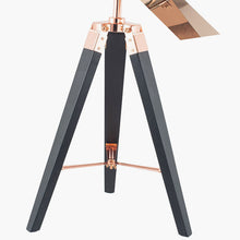 Load image into Gallery viewer, Luca Copper &amp; Black Tripod Table Lamp
