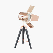 Load image into Gallery viewer, Luca Copper &amp; Black Tripod Table Lamp
