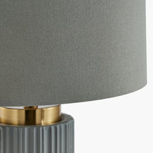 Load image into Gallery viewer, Icon Grey Ribbed Table Lamp
