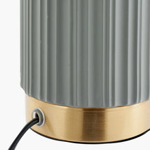 Load image into Gallery viewer, Icon Grey Ribbed Table Lamp
