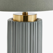 Load image into Gallery viewer, Icon Grey Ribbed Table Lamp
