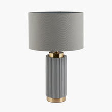 Load image into Gallery viewer, Icon Grey Ribbed Table Lamp
