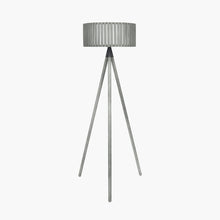 Load image into Gallery viewer, Harry Slatted Antique Wood Tripod Floor Lamp
