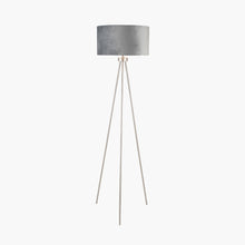 Load image into Gallery viewer, Hailey Brushed Silver Tripod Floor Lamp
