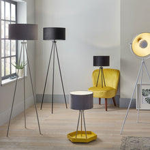 Load image into Gallery viewer, Hailey Brushed Silver Tripod Floor Lamp
