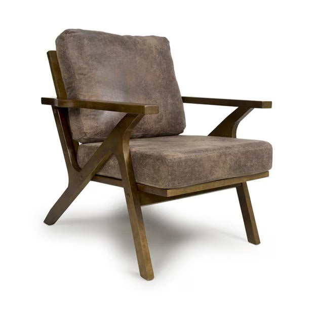 Hampshire Suede Effect Brown Accent Chair