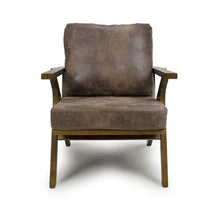 Load image into Gallery viewer, Hampshire Suede Effect Brown Accent Chair
