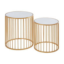 Load image into Gallery viewer, Aurora Nest of 2 Round Side Tables
