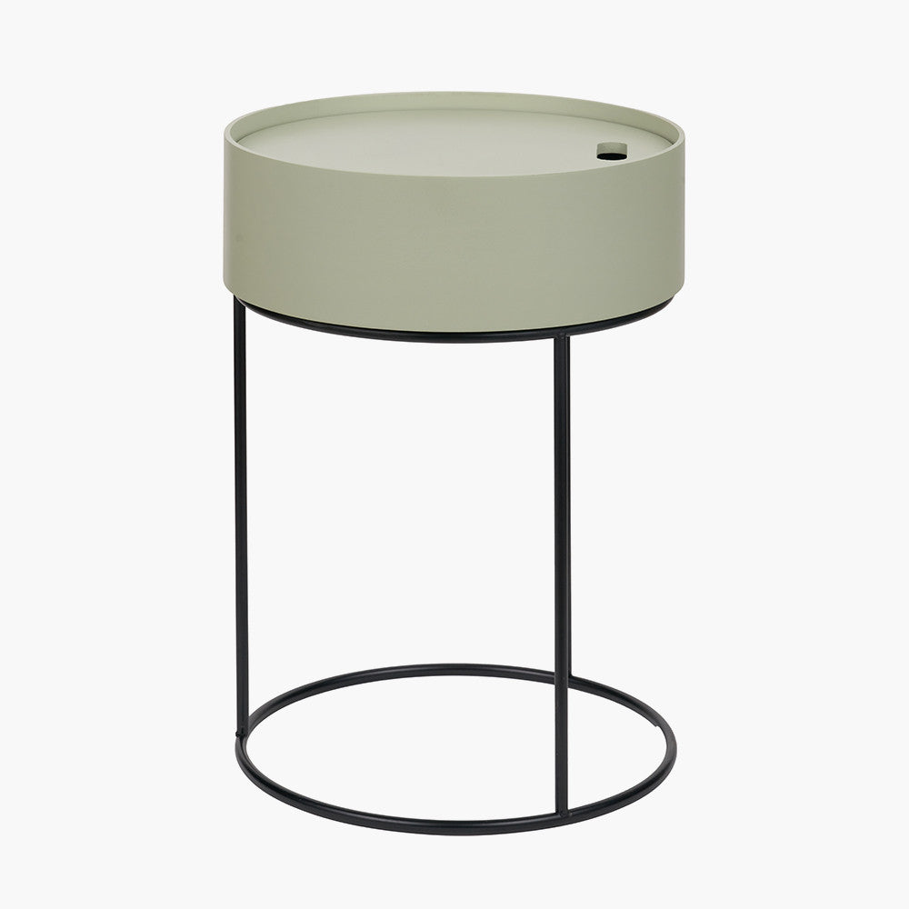 Hierro Sage Green Storage Table