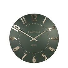 Load image into Gallery viewer, Thomas Kent Mulberry 12" Olive Green Wall Clock
