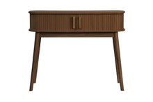 Load image into Gallery viewer, Avino Walnut Fluted Console Table
