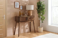 Load image into Gallery viewer, Avino Walnut Fluted Console Table
