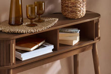 Load image into Gallery viewer, Avino Walnut Fluted Console Table
