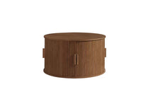 Load image into Gallery viewer, Avino Walnut Fluted Coffee Table with Storage
