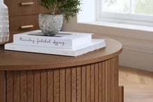 Load image into Gallery viewer, Avino Walnut Fluted Coffee Table with Storage
