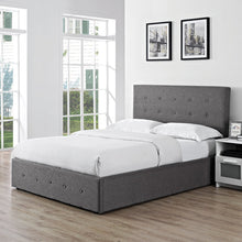 Load image into Gallery viewer, Carter Grey Linen Ottoman Bed
