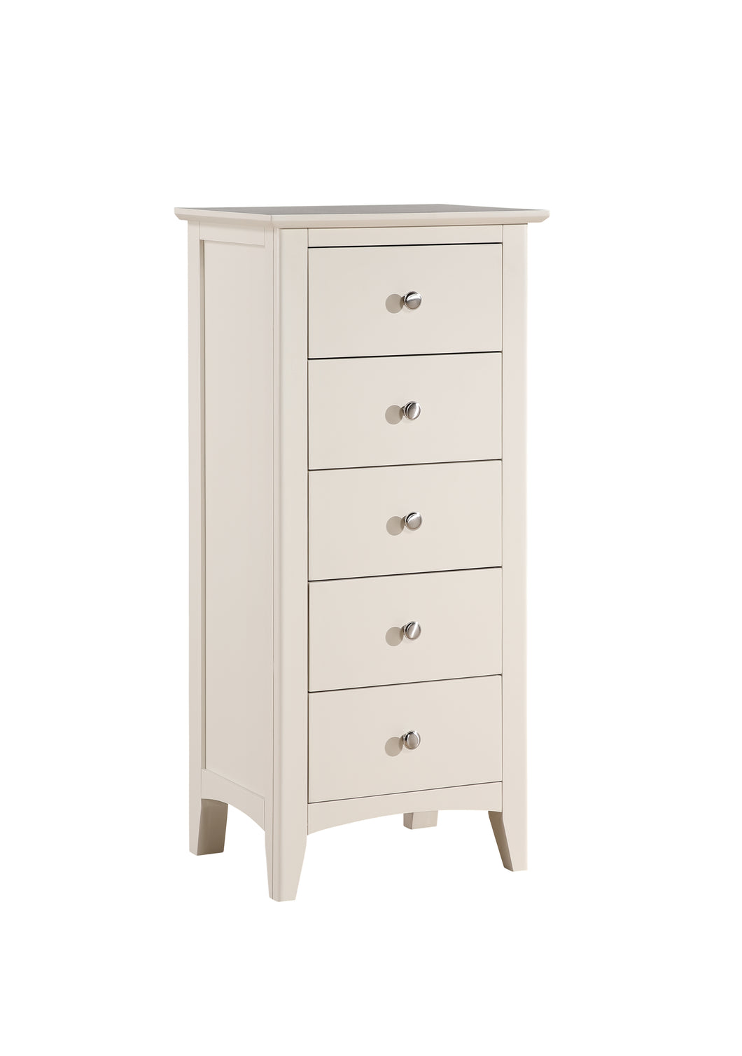 Lucca 5 Drawer Narrow Chest - Ivory