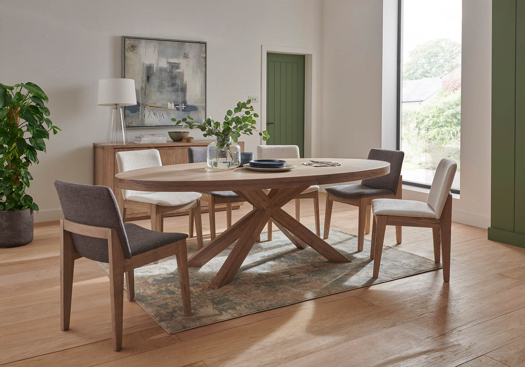 Flussio Dining Table Oval 1900 - Smoked Oak