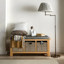 Load image into Gallery viewer, Norfolk Storage Bench with Charcoal Cushion
