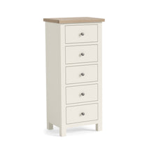 Load image into Gallery viewer, Morley Coconut White 5 Drawer Tall Chest
