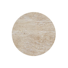 Load image into Gallery viewer, Kaley Round Side Table with Travertine Top
