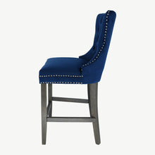Load image into Gallery viewer, Velvet Bar Stool with Antique Legs
