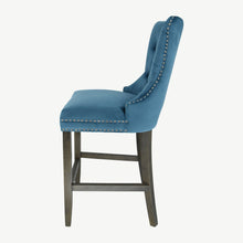 Load image into Gallery viewer, Velvet Bar Stool with Antique Legs
