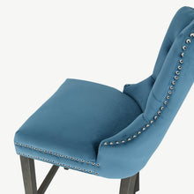 Load image into Gallery viewer, Velvet Bar Stool with Antique Legs
