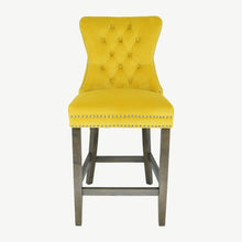 Load image into Gallery viewer, Velvet Bar Stool with Antique Legs
