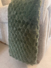 Load image into Gallery viewer, Malini Paul Moneypenny Ultrasoft Faux Fur Sage Green Throw

