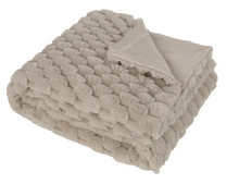 Load image into Gallery viewer, Malini Paul Moneypenny Ultrasoft Faux Fur Taupe Throw

