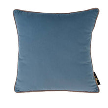 Load image into Gallery viewer, Malini Paul Moneypenny Twofaced Blue/Champagne 59x59cm Cushion
