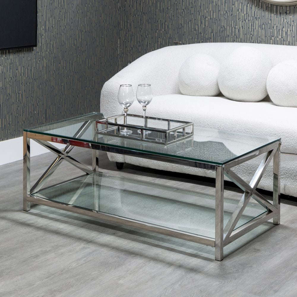 Louis Glass Coffee Table - Large