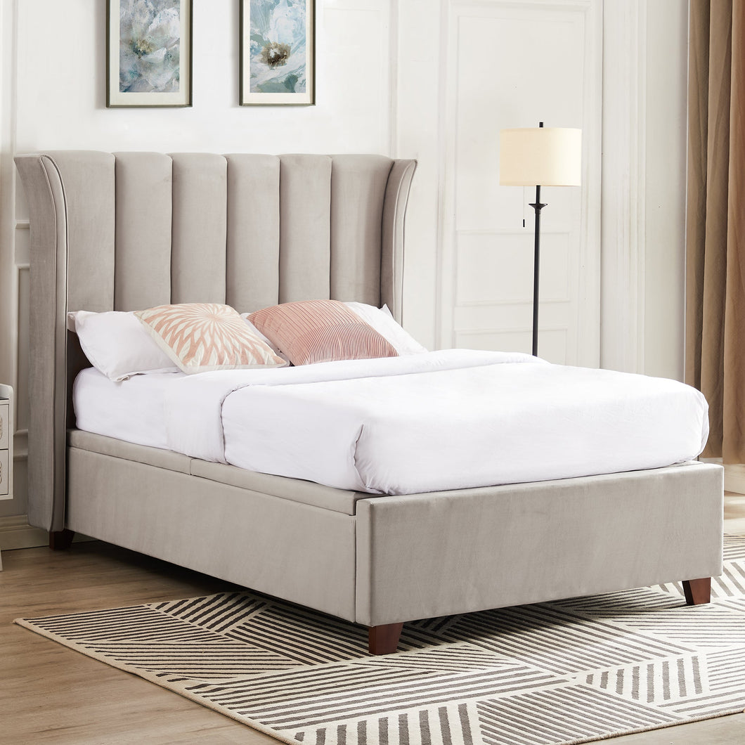 Michigan Taupe Ottoman Bed