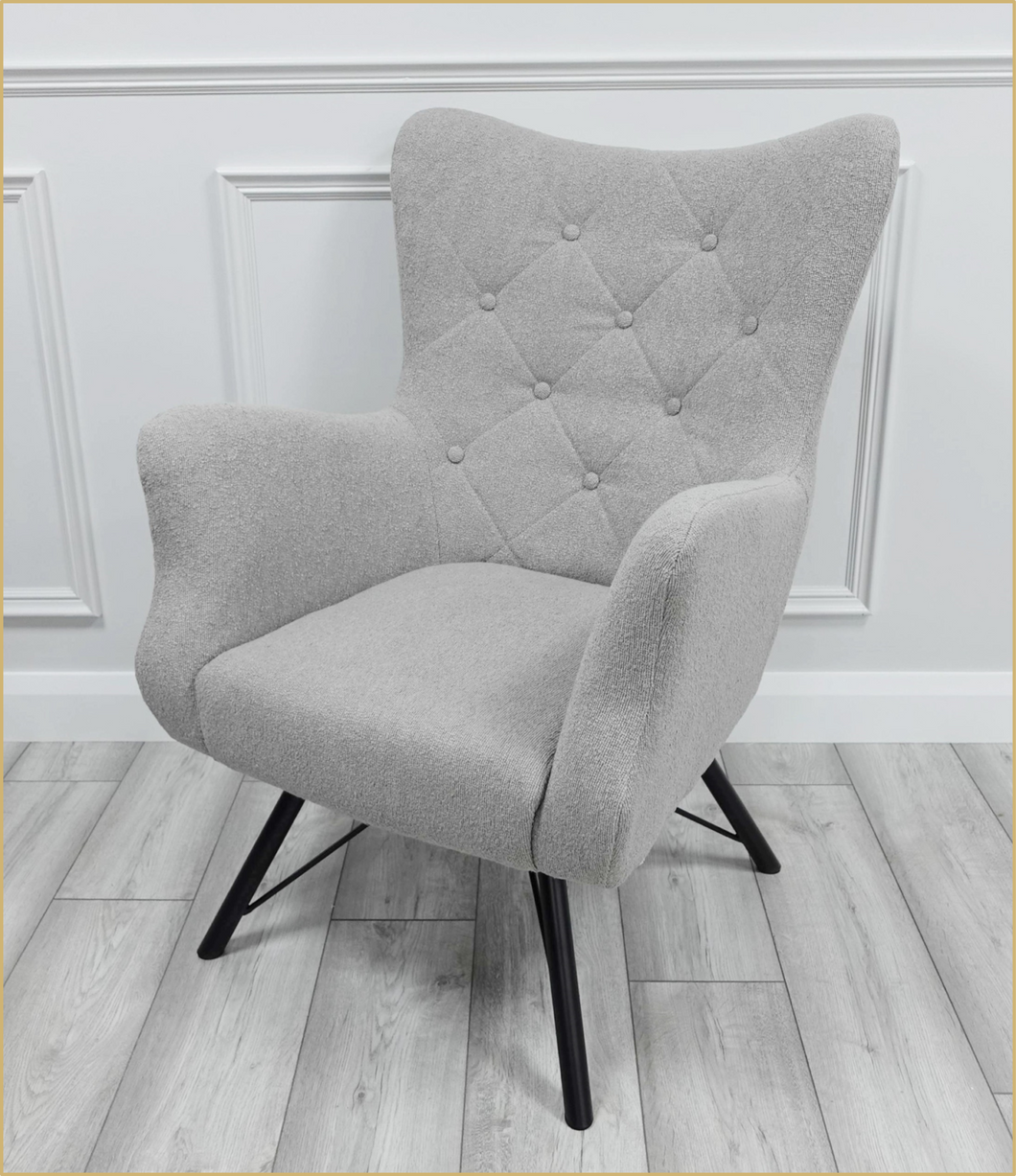 Myles Grey Accent Chair