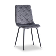 Load image into Gallery viewer, Bianca Grey Velvet Dining Chair

