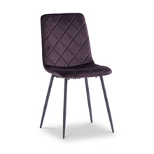 Load image into Gallery viewer, Bianca Aubergine Velvet Dining Chair
