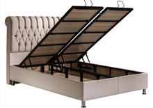 Load image into Gallery viewer, Harper Beige Ottoman Bed
