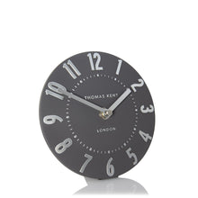 Load image into Gallery viewer, Thomas Kent Mulberry 6&quot; Graphite Silver Mantel Clock
