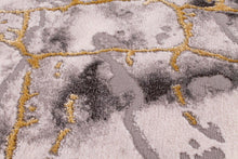 Load image into Gallery viewer, Cream/Gold Abstract Rug
