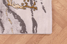 Load image into Gallery viewer, Cream/Gold Abstract Rug

