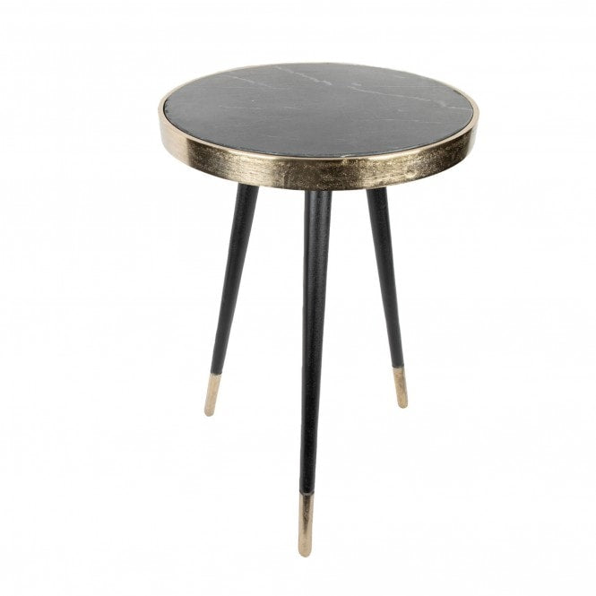 Rossi Black & Gold Side Table