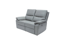 Load image into Gallery viewer, Canelo Grey Leather 2 Seat Electric Recliner
